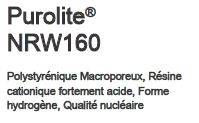 Purolite NRW160 résine cationique